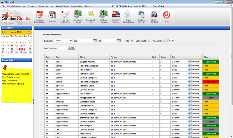 Software Gestionali Prenotazioni Albergo, B&B, Residence, Campeggio ...